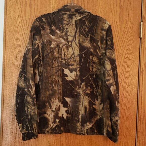 Columbia Full Zip Camo Fleece Jacket Youth Sz 18/20 - Picture 2 of 8